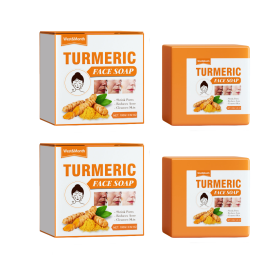 West&Month Turmeric Face Soap Facial Repair Gentle Cleansing Blemish Reducing Fine Lines Cleansing Soap