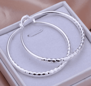 925 Silver Exaggerated Large Hoop Earrings Hoop Earrings