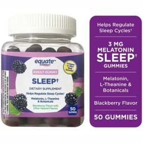 Equate Sleep Gummy Supplement with Melatonin and L-Theanine; 50 Count