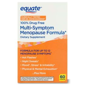 Equate Multi-Symptom Menopause Formula Supplement; 60 Count