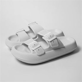 Summer Women Outdoor Indoor Thick-soled Eva Sandals And Slippers (Option: White-36to37)