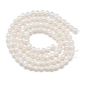 Natural Freshwater Pearl DIY Jewelry Accessories (Option: White-3to4mm)