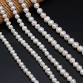 Natural Freshwater Circular Pearl White (Option: 9to10mm)