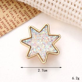 Jeans Button Hole Shoes Diy Accessories Bright Crystal Classic Style Ornament Accessories Upper Pearl Flower (Option: C143-Transparent)