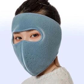 Autumn and winter dust masks breathable warm and cold (Option: Light Blue)