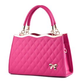 Crossbody shoulder bag with bow (Option: Rose Red)