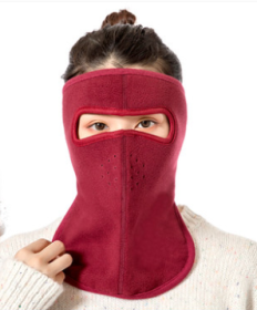 Autumn and winter dust masks breathable warm and cold (Option: Wine red 2)