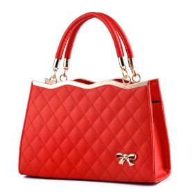 Crossbody shoulder bag with bow (Option: Big red)