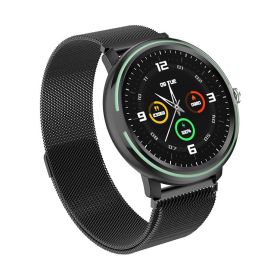 Smart Watch Body Temperature Blood Pressure Heart Rate (Color: Black)