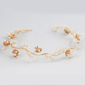 Pearl Hair Band Photo Studio Wedding Travel Photography Dress Accessories (Option: D2160KC gold)