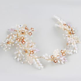 Pearl Hair Band Photo Studio Wedding Travel Photography Dress Accessories (Option: D2166KC gold)