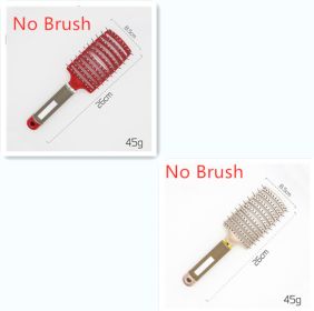 Hairbrush Anti Klit Brushy Haarborstel Women Detangler Hair Brush Bristle Nylon Scalp Massage  Teaser Hair Brush Comb (Option: 3-No brush-Set)