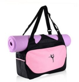 Fitness Pack Yoga backpack pillow waterproof Yoga pillow bag (Option: Light Pink)