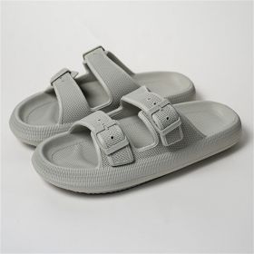 Summer Women Outdoor Indoor Thick-soled Eva Sandals And Slippers (Option: Grey-36to37)