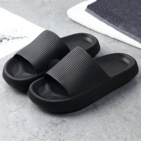 Soft Home Couple Slippers (Option: Black-36 or 37)