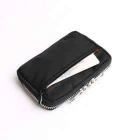 Women's Simple And Compact Multi-function Hand-held RFID Anti-theft Swiping Wallet (Color: Black)