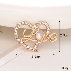 Jeans Button Hole Shoes Diy Accessories Bright Crystal Classic Style Ornament Accessories Upper Pearl Flower (Option: C300-Transparent)