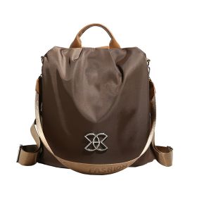 Women Fashion Bags Travel Backpack Trendy Fashion Large Capacity (Color: Brown)