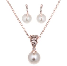 Pearl necklace set (Option: default)