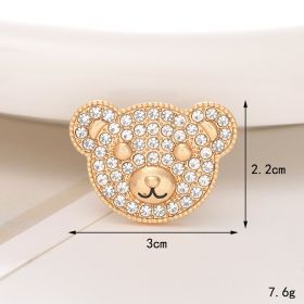 Jeans Button Hole Shoes Diy Accessories Bright Crystal Classic Style Ornament Accessories Upper Pearl Flower (Option: C294-Transparent)