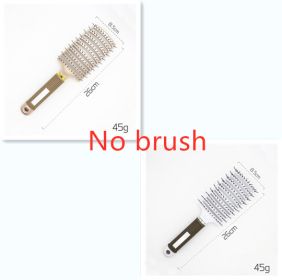 Hairbrush Anti Klit Brushy Haarborstel Women Detangler Hair Brush Bristle Nylon Scalp Massage  Teaser Hair Brush Comb (Option: White Gold-No brush-Set)