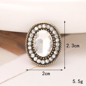 Jeans Button Hole Shoes Diy Accessories Bright Crystal Classic Style Ornament Accessories Upper Pearl Flower (Option: C449-Transparent)