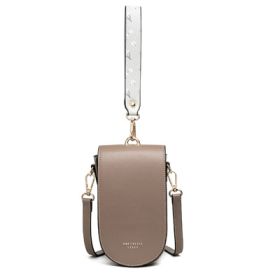 Mobile Phone Bag Korean Version PU Multifunctional Handbag (Color: Brown)