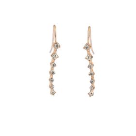 7 long rhinestone bridal earrings (Color: Gold)