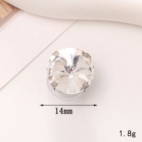 Jeans Button Hole Shoes Diy Accessories Bright Crystal Classic Style Ornament Accessories Upper Pearl Flower (Option: C466-Transparent)