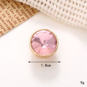 Jeans Button Hole Shoes Diy Accessories Bright Crystal Classic Style Ornament Accessories Upper Pearl Flower (Option: C243-Transparent)