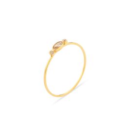 Delicate Candy Fine Zircon Freshwater Pearl Ring (Option: No6-Gold)