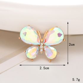 Jeans Button Hole Shoes Diy Accessories Bright Crystal Classic Style Ornament Accessories Upper Pearl Flower (Option: C497-Transparent)