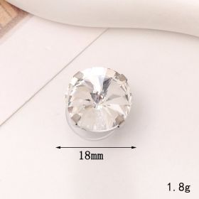 Jeans Button Hole Shoes Diy Accessories Bright Crystal Classic Style Ornament Accessories Upper Pearl Flower (Option: C455-Transparent)