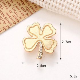 Jeans Button Hole Shoes Diy Accessories Bright Crystal Classic Style Ornament Accessories Upper Pearl Flower (Option: C139-Transparent)