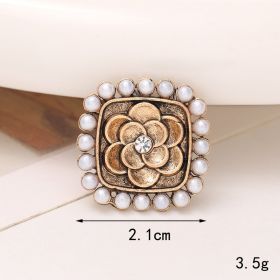 Jeans Button Hole Shoes Diy Accessories Bright Crystal Classic Style Ornament Accessories Upper Pearl Flower (Option: C439-Transparent)