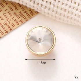 Jeans Button Hole Shoes Diy Accessories Bright Crystal Classic Style Ornament Accessories Upper Pearl Flower (Option: C141-Transparent)