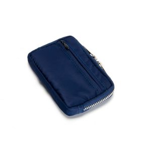 Women's Simple And Compact Multi-function Hand-held RFID Anti-theft Swiping Wallet (Color: Dark Blue)