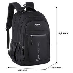 Men's Fashion Large Capacity Computer Backpack (Color: Black)