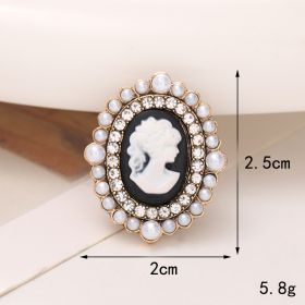 Jeans Button Hole Shoes Diy Accessories Bright Crystal Classic Style Ornament Accessories Upper Pearl Flower (Option: C446-Transparent)