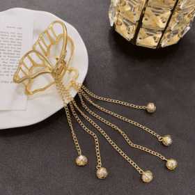 Metal Crystal Tassel Grip High Quality Sense (Option: Butterfly crystal tassel)