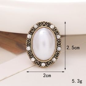 Jeans Button Hole Shoes Diy Accessories Bright Crystal Classic Style Ornament Accessories Upper Pearl Flower (Option: C448-Transparent)