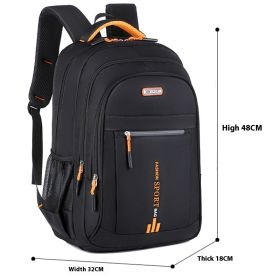 Men's Fashion Large Capacity Computer Backpack (Color: Orange)