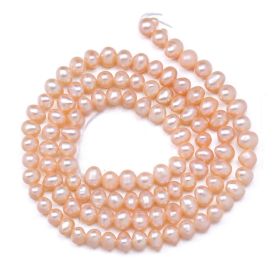 Natural Freshwater Pearl DIY Jewelry Accessories (Option: Pink-3to4mm)