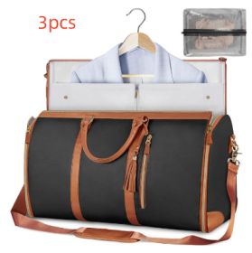 Large Capacity Travel Duffle Bag Women's Handbag Folding Suit Bag Waterproof Clothes Totes (Option: Set22)