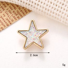 Jeans Button Hole Shoes Diy Accessories Bright Crystal Classic Style Ornament Accessories Upper Pearl Flower (Option: C138-Transparent)