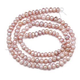 Natural Freshwater Pearl DIY Jewelry Accessories (Option: Purple-3to4mm)