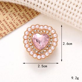 Jeans Button Hole Shoes Diy Accessories Bright Crystal Classic Style Ornament Accessories Upper Pearl Flower (Option: C134 -Transparent)