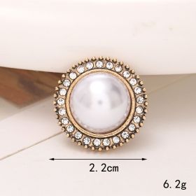 Jeans Button Hole Shoes Diy Accessories Bright Crystal Classic Style Ornament Accessories Upper Pearl Flower (Option: C431-Transparent)