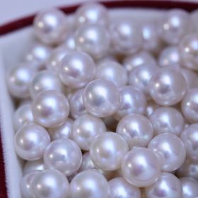 White Perfect Circle Strong Light Fine Micro Flaw Almost Flawless Pearl Bare Pearl (Option: AAAAA White Pearl-5to6mm)